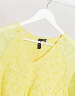 Y.A.S Smock Dress With Puff Sleeves In Yellow Floral For Women 9 Y.A.S Smock Dress With Puff Sleeves In Yellow Floral For Women -Women's Y.A.S Sales Shop unnamed file 712