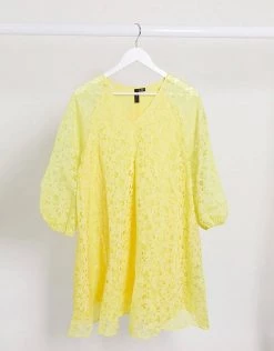 Y.A.S Smock Dress With Puff Sleeves In Yellow Floral For Women 11 Y.A.S Smock Dress With Puff Sleeves In Yellow Floral For Women -Women's Y.A.S Sales Shop unnamed file 714