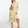 Y.A.S Exclusive Midi Dress With Cut Outs And Ring Detail In Floral Print For Women -Women's Y.A.S Sales Shop unnamed file 75
