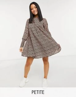 Y.A.S Petite Smock Dress With Frill Neck In Floral Print For Women Multi -Women's Y.A.S Sales Shop unnamed file 829