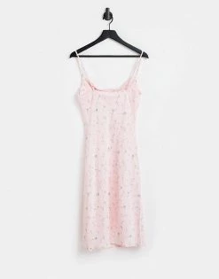 Y.A.S Petite Cami Midi Dress In Pale Pink Floral For Women -Women's Y.A.S Sales Shop unnamed file 848