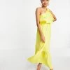 Y.A.S Petite One Shoulder Midi Dress In Lemon For Women -Women's Y.A.S Sales Shop unnamed file 860