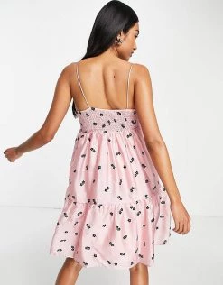 Y.A.S Mini Dress With Flocked Cloud In Pink For Women Ballerina 9 Y.A.S Mini Dress With Flocked Cloud In Pink For Women Ballerina -Women's Y.A.S Sales Shop unnamed file 87