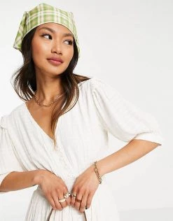 Y.A.S Shirred Waist Mini Dress In White For Women -Women's Y.A.S Sales Shop unnamed file 877