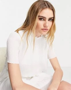 Y.A.S Tiered Mini Dress In White For Women Star White -Women's Y.A.S Sales Shop unnamed file 957