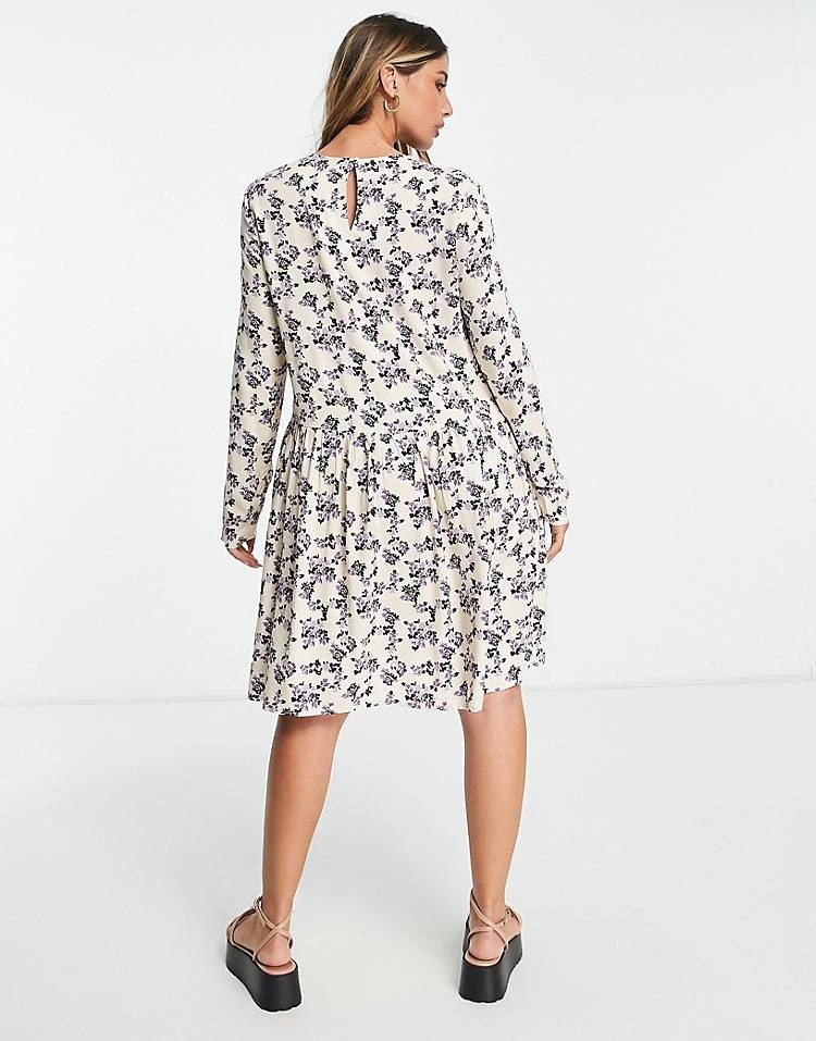 Y.A.S Hunter Floral Mini Dress In Cream For Women Ecru 4 Y.A.S Hunter Floral Mini Dress In Cream For Women Ecru - Image 2