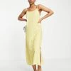 Y.A.S Sanna Strappy Printed Midi Dress In Yellow For Women Primrose Yellow Aop