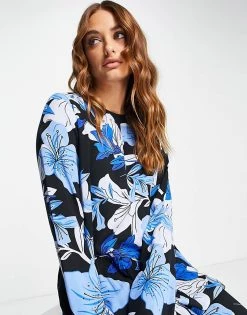 Y.A.S Hunter Floral Mini Dress In Black Multi For Women -Women's Y.A.S Sales Shop unnamed file 982