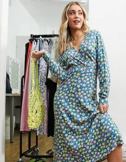 Y.A.S Alina Printed Midi Dress In Blue For Women Mosaic Blue Aop 9 Y.A.S Alina Printed Midi Dress In Blue For Women Mosaic Blue Aop -Women's Y.A.S Sales Shop unnamed file 997