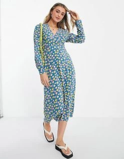 Y.A.S Alina Printed Midi Dress In Blue For Women Mosaic Blue Aop 11 Y.A.S Alina Printed Midi Dress In Blue For Women Mosaic Blue Aop -Women's Y.A.S Sales Shop unnamed file 999